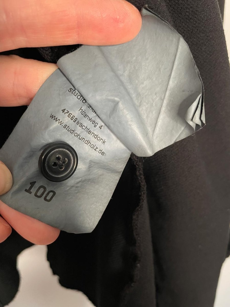 rundholtz dip raw edge deconstructed full zip cotton hoodie - good market thrift store