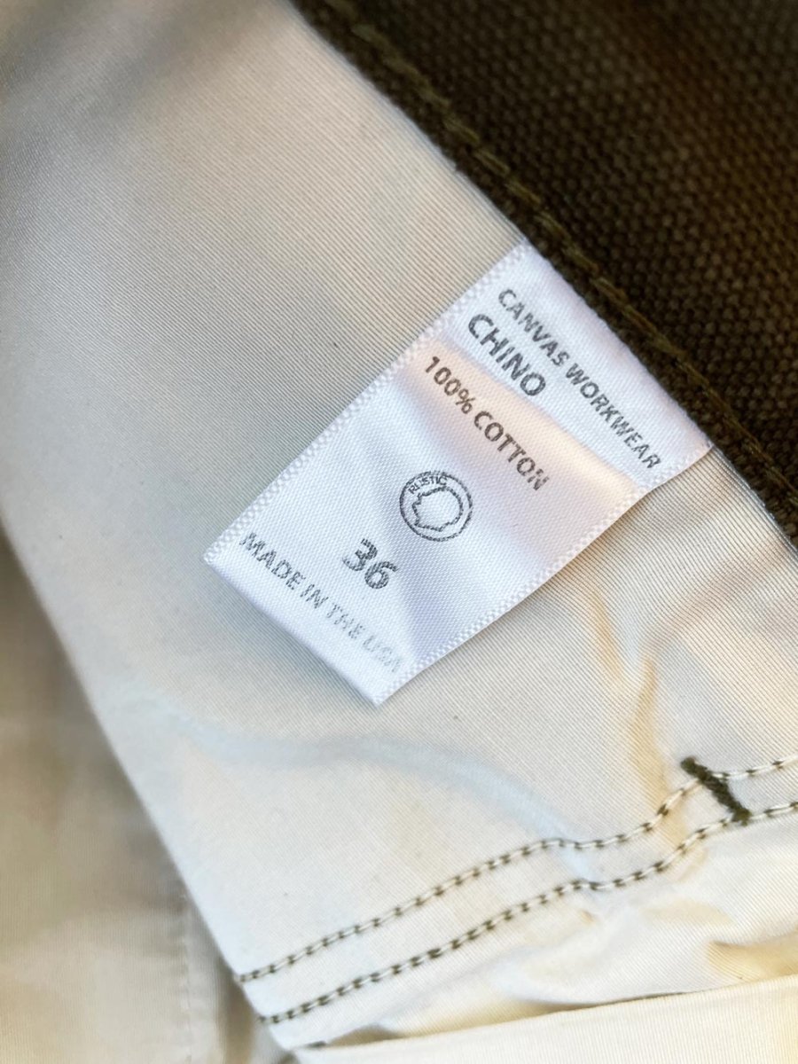 rustic dime canvas workwear chino pants | in denim we trust | made in usa - good market thrift store