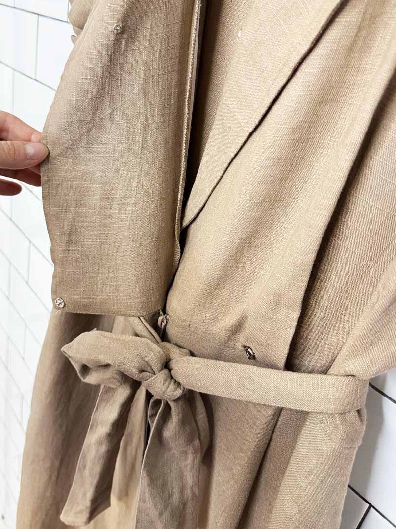 rw&co linen-blend wide leg collared jumpsuit - good market thrift store