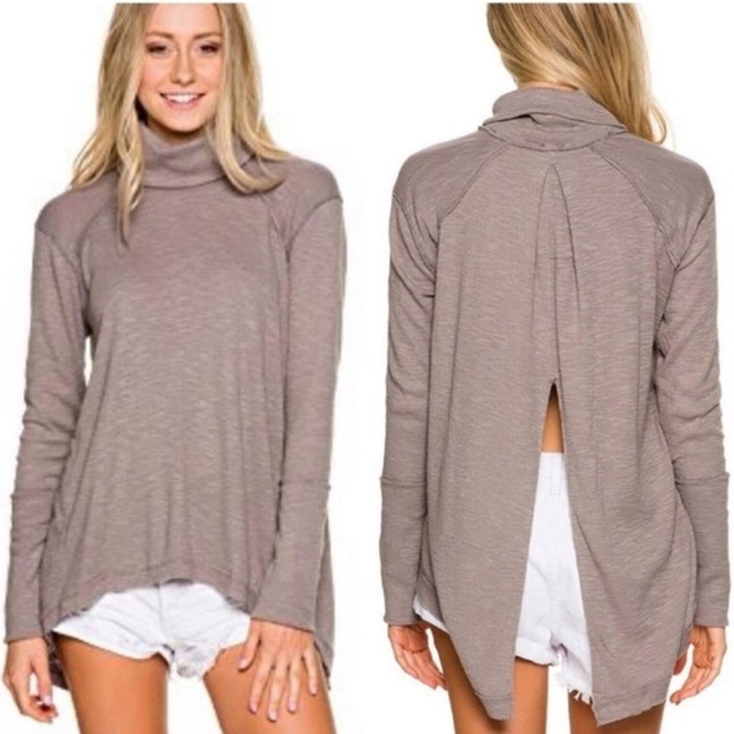 we the free split back thermal long sleeve