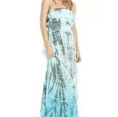 gypsy 05 silk tie dye ruffle maxi dress