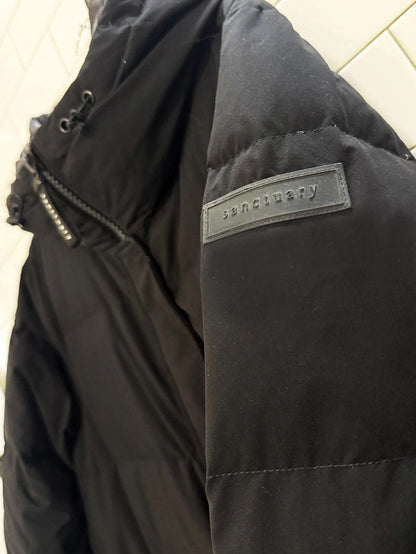 sanctuary puffer - up down snap button long puffer coat | anthropologie - good market thrift store