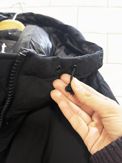 sanctuary puffer - up down snap button long puffer coat | anthropologie - good market thrift store