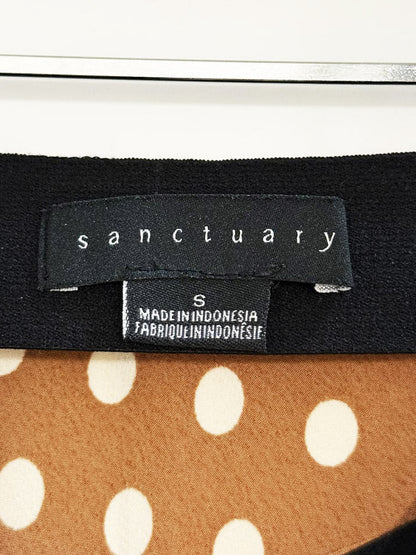 sanctuary satin polka dot midi skirt | anthropologie - good market thrift store