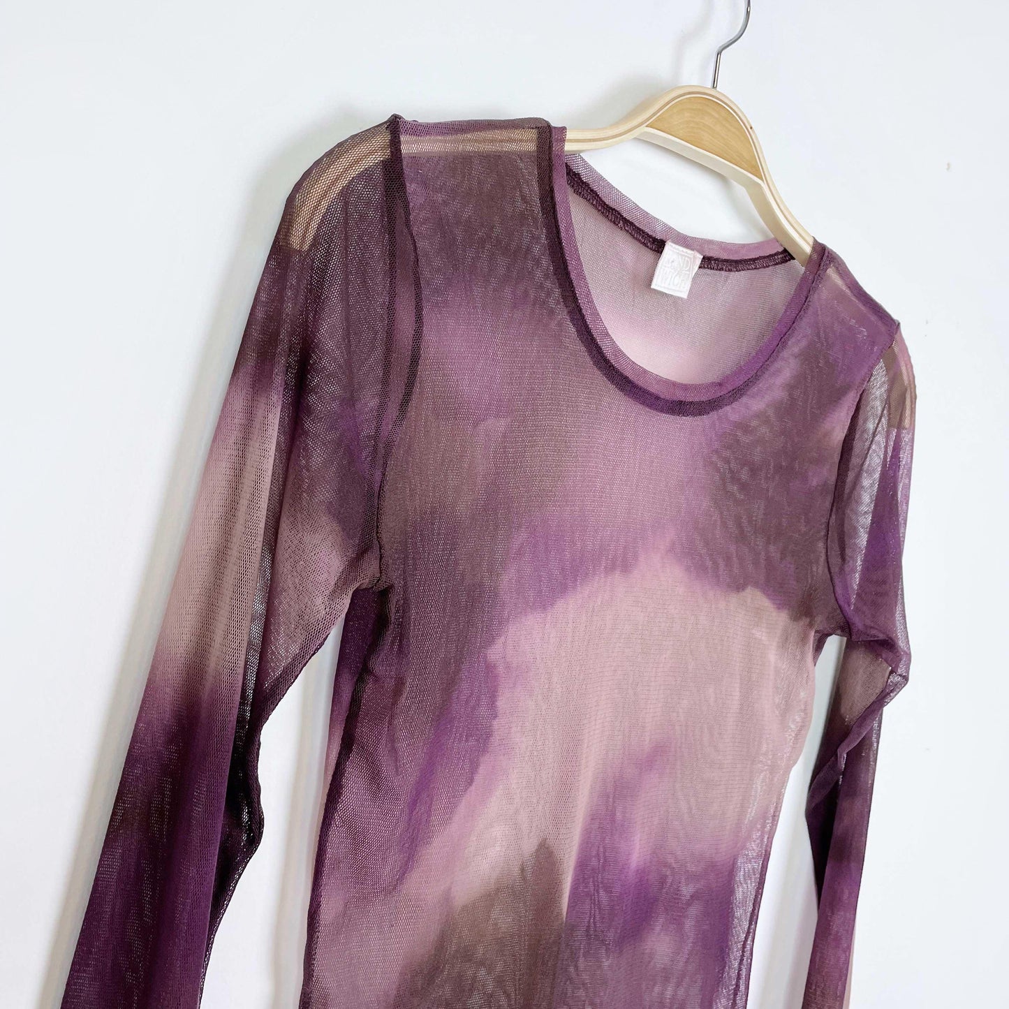 vintage 00s sandwich purple sheer long sleeve - size medium