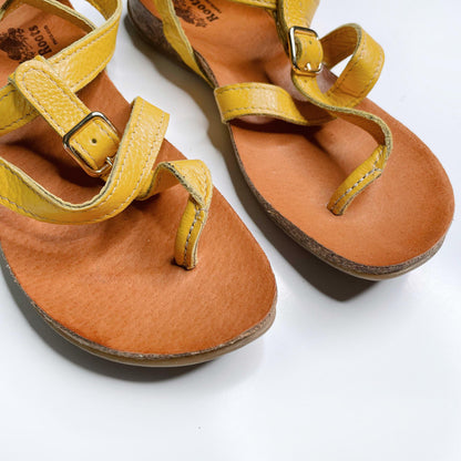 roots leather thong ankle wrap sandals