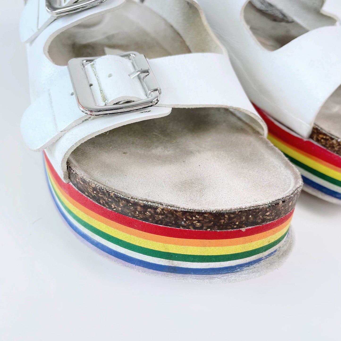 madden girl purr rainbow platform sandals
