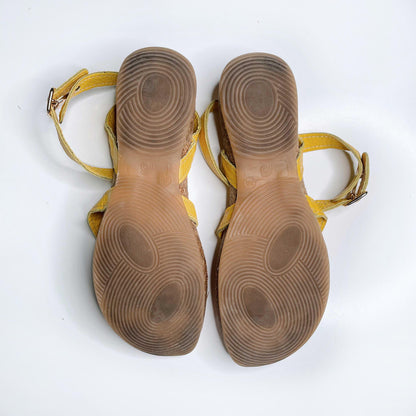 roots leather thong ankle wrap sandals