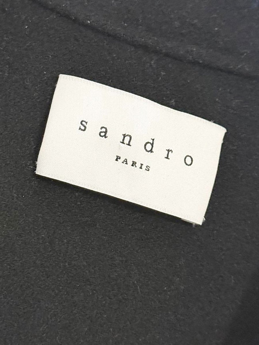 sandro wool - blend soft pin stripe light jacket - good market thrift store