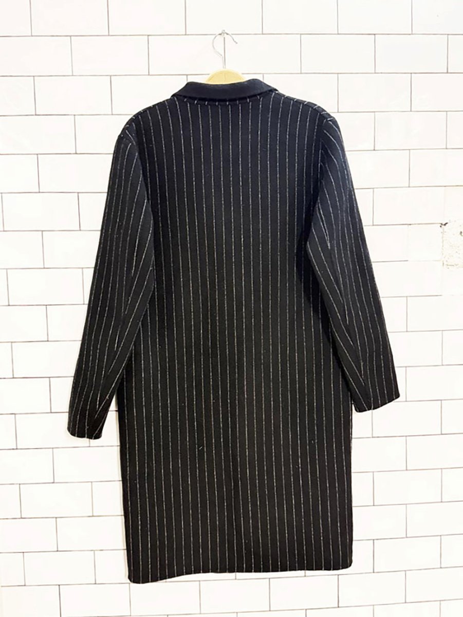sandro wool - blend soft pin stripe light jacket - good market thrift store