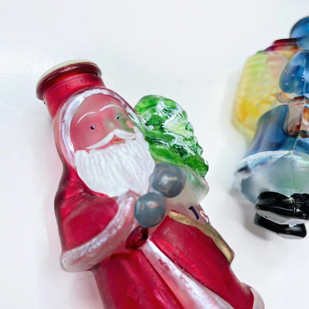 x3 vintage old world santa tree light covers