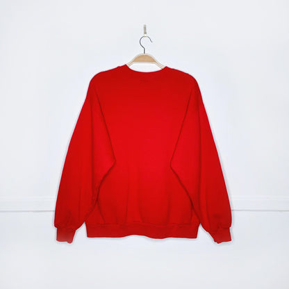 vintage 90s santa paws carolling cats graphic crew