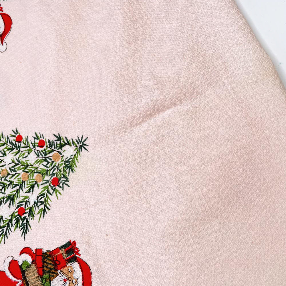 vintage santa square table cloth