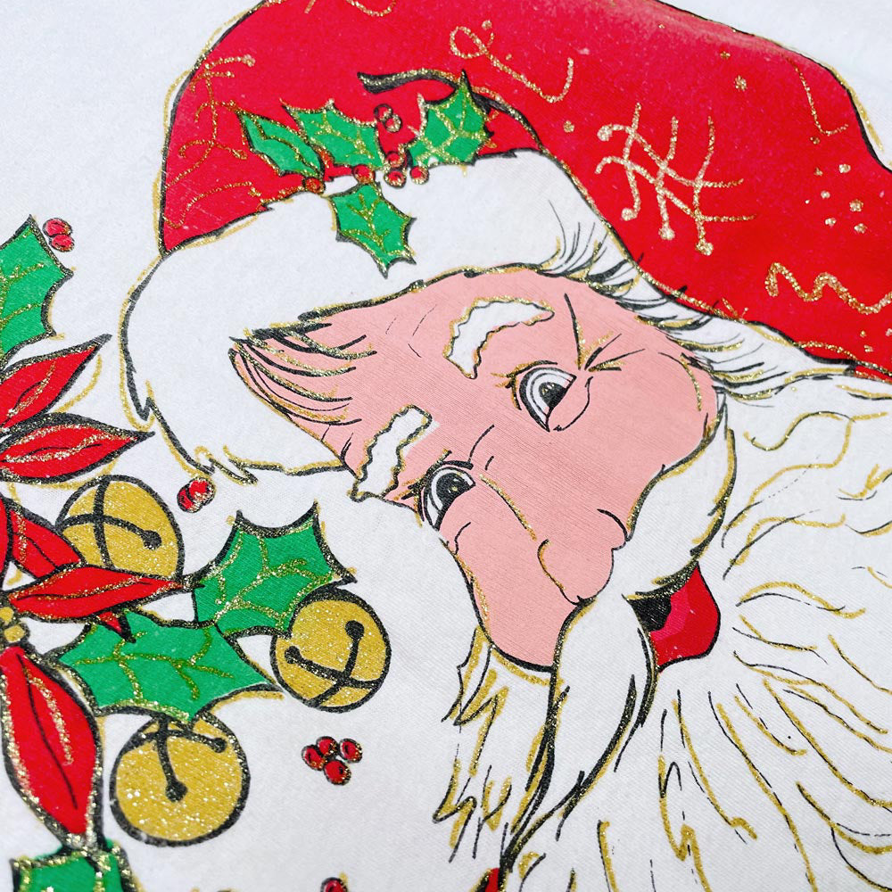 vintage santa glitter graphic tee