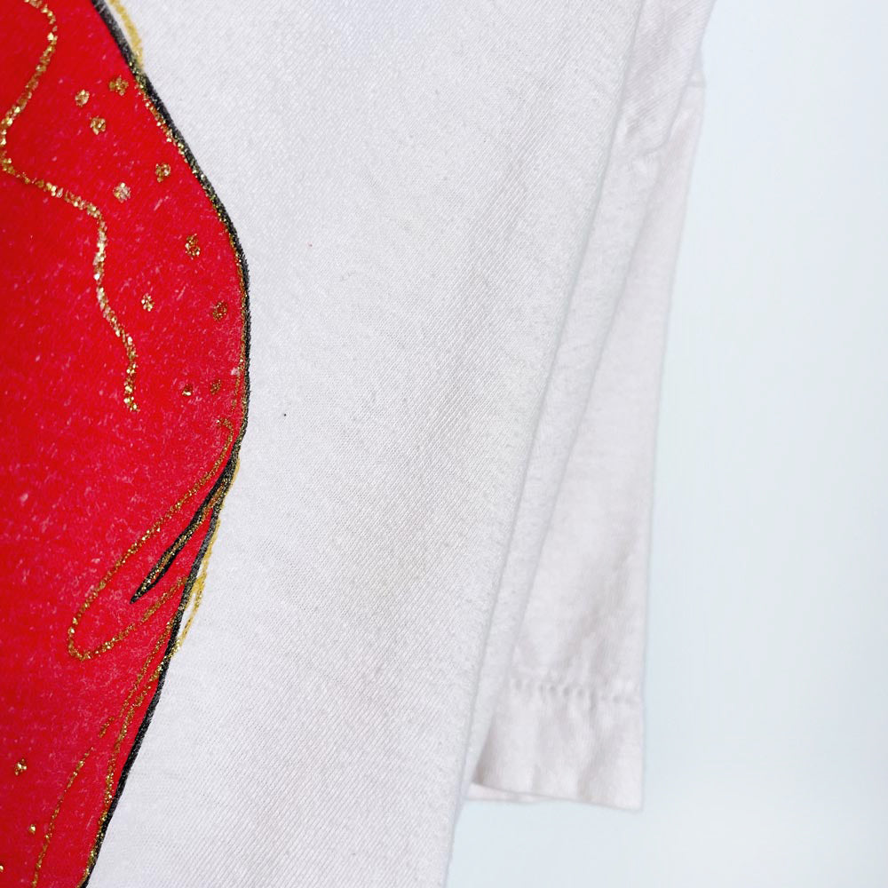 vintage santa glitter graphic tee