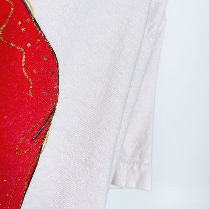 vintage santa glitter graphic tee