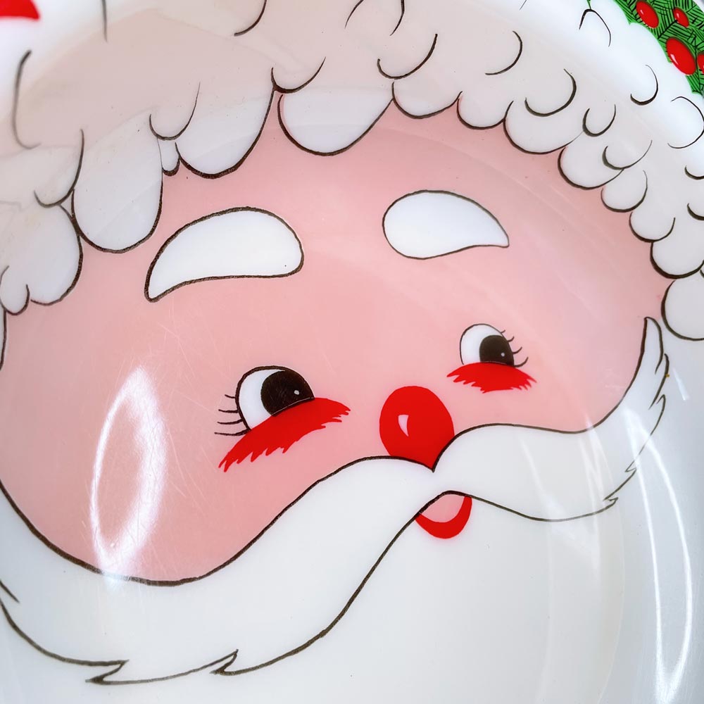vintage ullman usa plastic santa party bowl