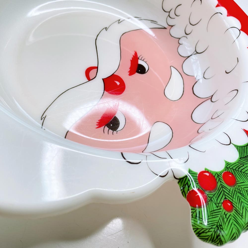 vintage ullman usa plastic santa party bowl