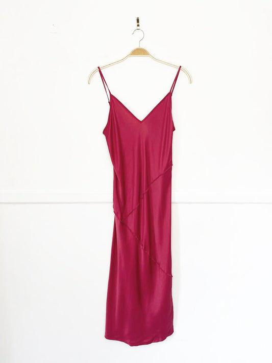 saturday sunday 2025 rosalina satin slip midi dress | anthropologie - good market thrift store