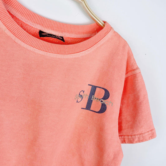 vintage 90s exist south beach neon crop sweat tee