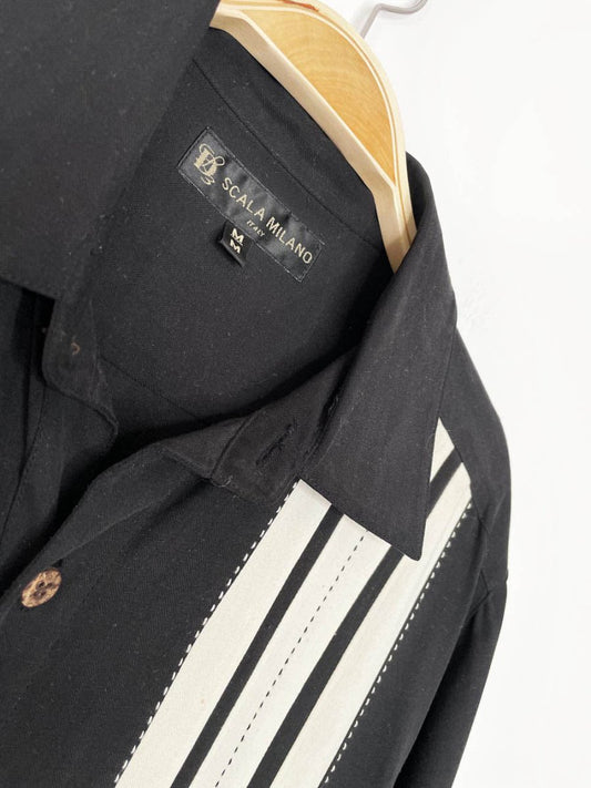scala milano italy 100% silk full button cabana shirt - good market thrift store