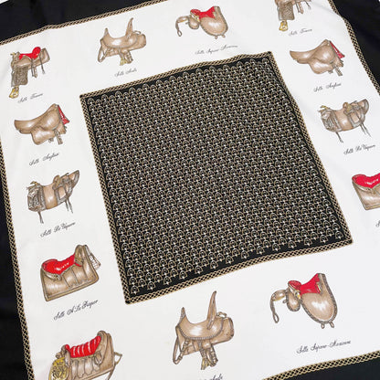 vintage silky equestrian saddle xl scarf