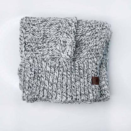 roots cable knit scarf