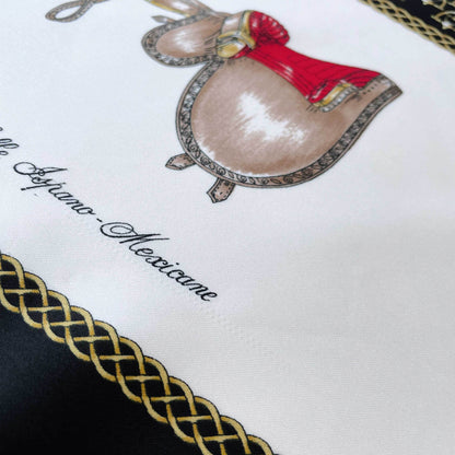 vintage silky equestrian saddle xl scarf