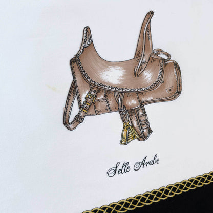 vintage silky equestrian saddle xl scarf