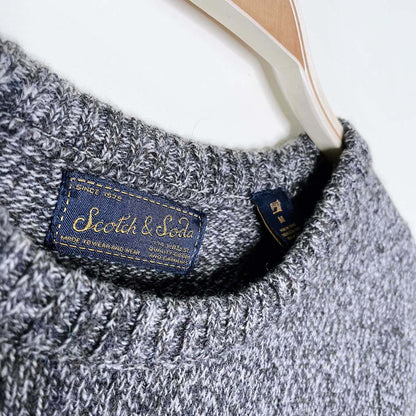 scotch & soda snowflake nordic wool-blend crew - size medium