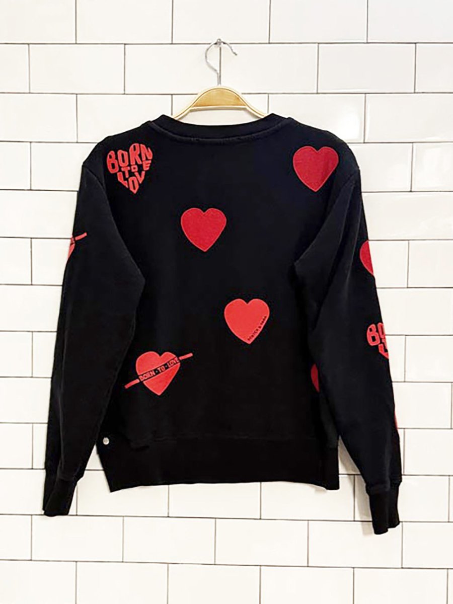 scotch & soda born to love hearts sweatshirt - good market thrift store