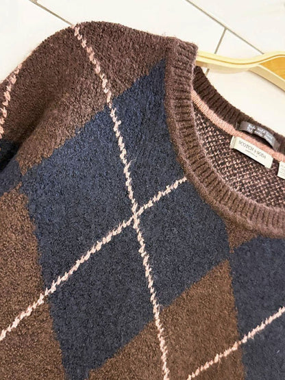 scotch & soda soft argyle knit sweater - good market thrift store
