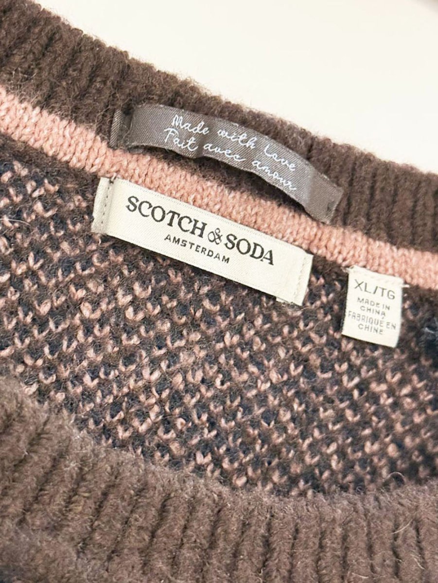 scotch & soda soft argyle knit sweater - good market thrift store