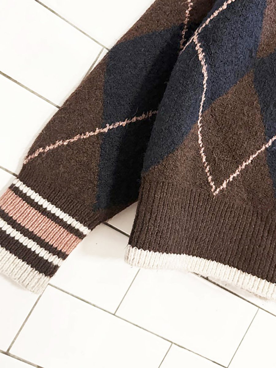 scotch & soda soft argyle knit sweater - good market thrift store