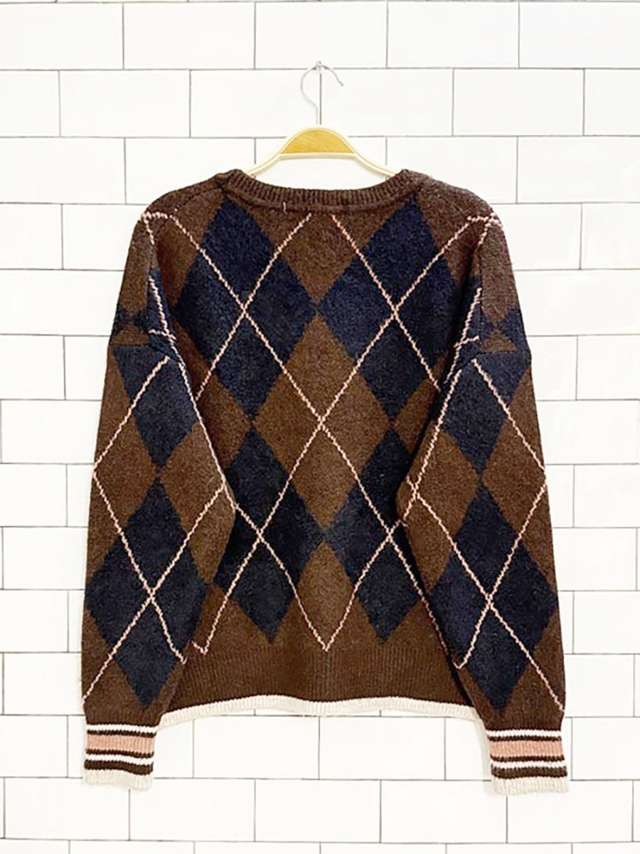 scotch & soda soft argyle knit sweater - good market thrift store