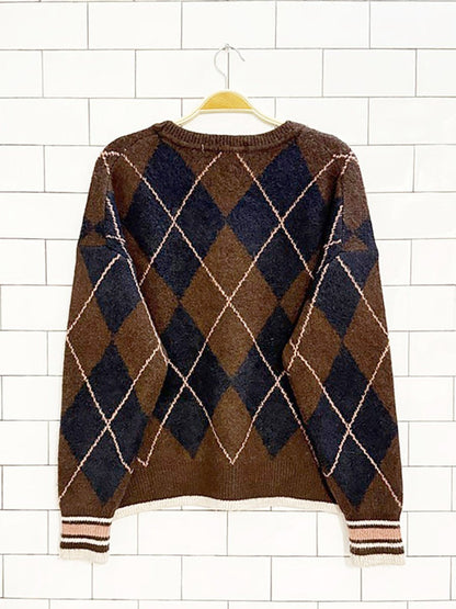 scotch & soda soft argyle knit sweater - good market thrift store