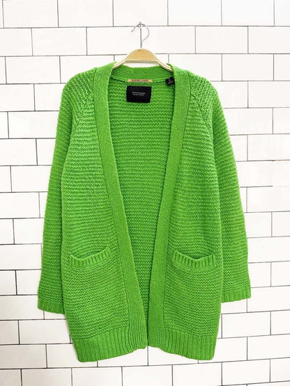 scotch & soda wool - blend long knit open cardigan | maison scotch - good market thrift store