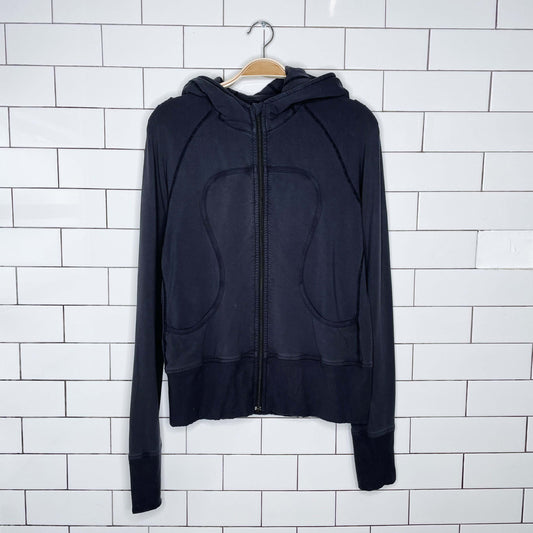 lululemon blue lightweight stretch scuba hoodie - size 8