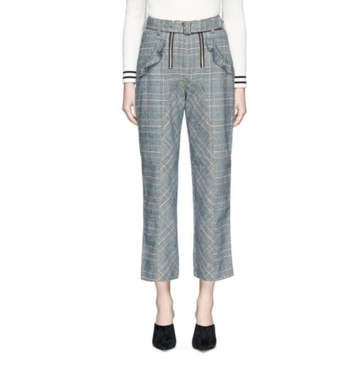 self-portrait lexi houndstooth trousers - size 4