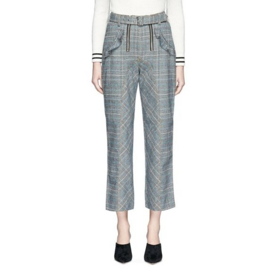 self-portrait lexi houndstooth trousers - size 4