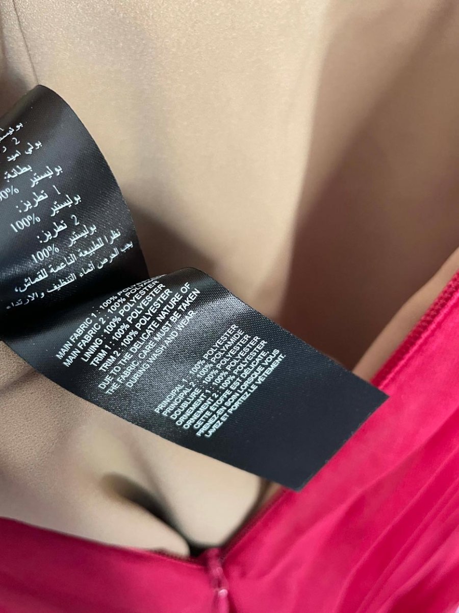 self - portrait pleated chiffon midi cocktail dress - good market thrift store