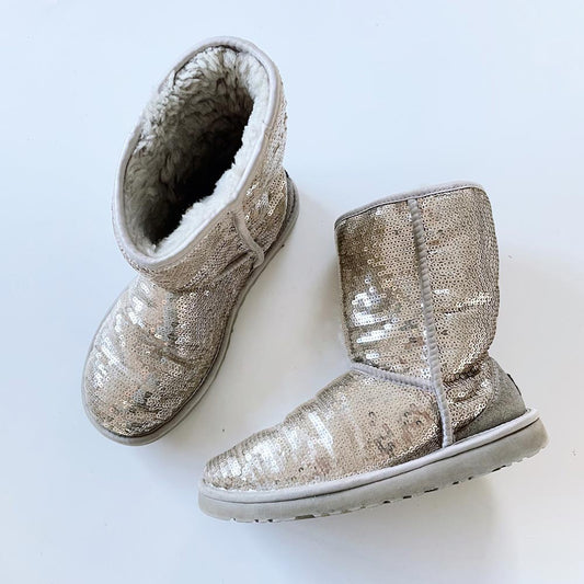 ugg classic short sequin cosmos sheepskin boots