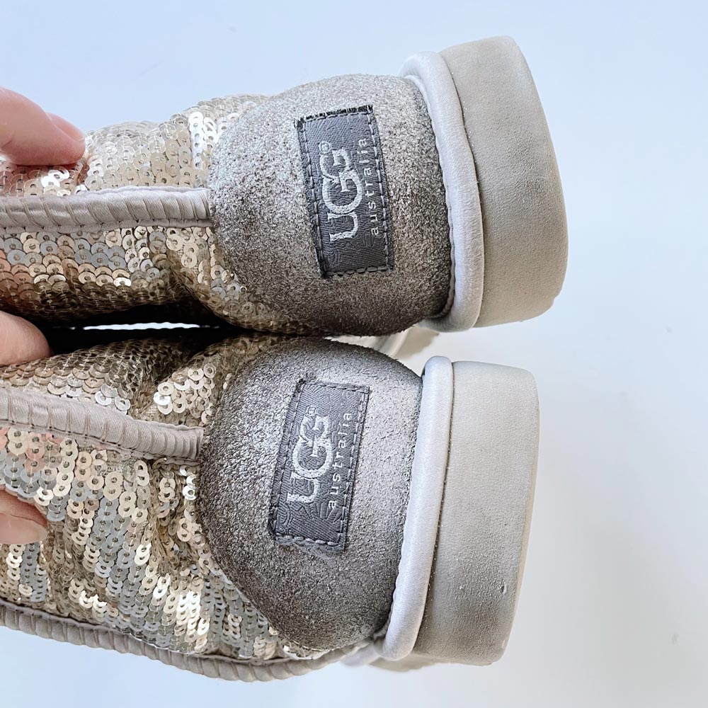 ugg classic short sequin cosmos sheepskin boots