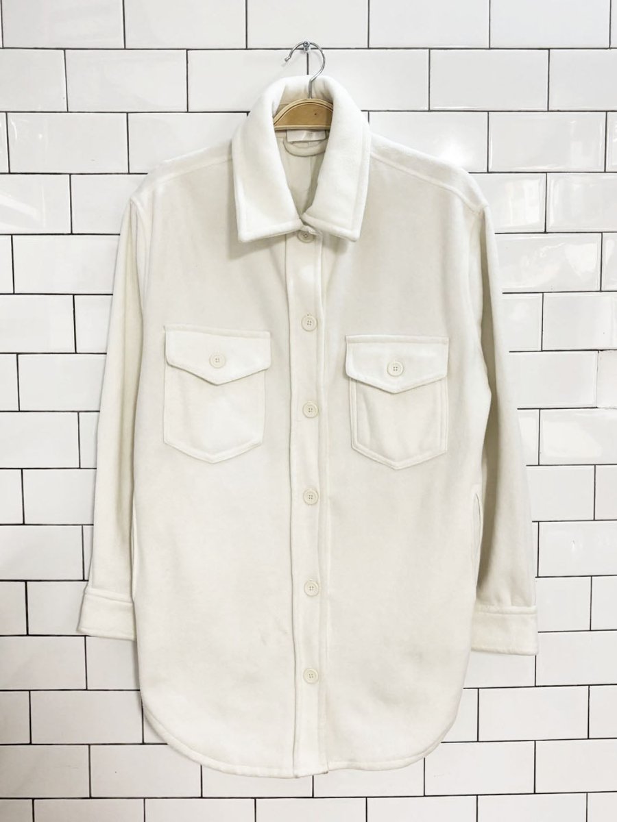 seven sisters fleece oversized shirt jacket - good market thrift store