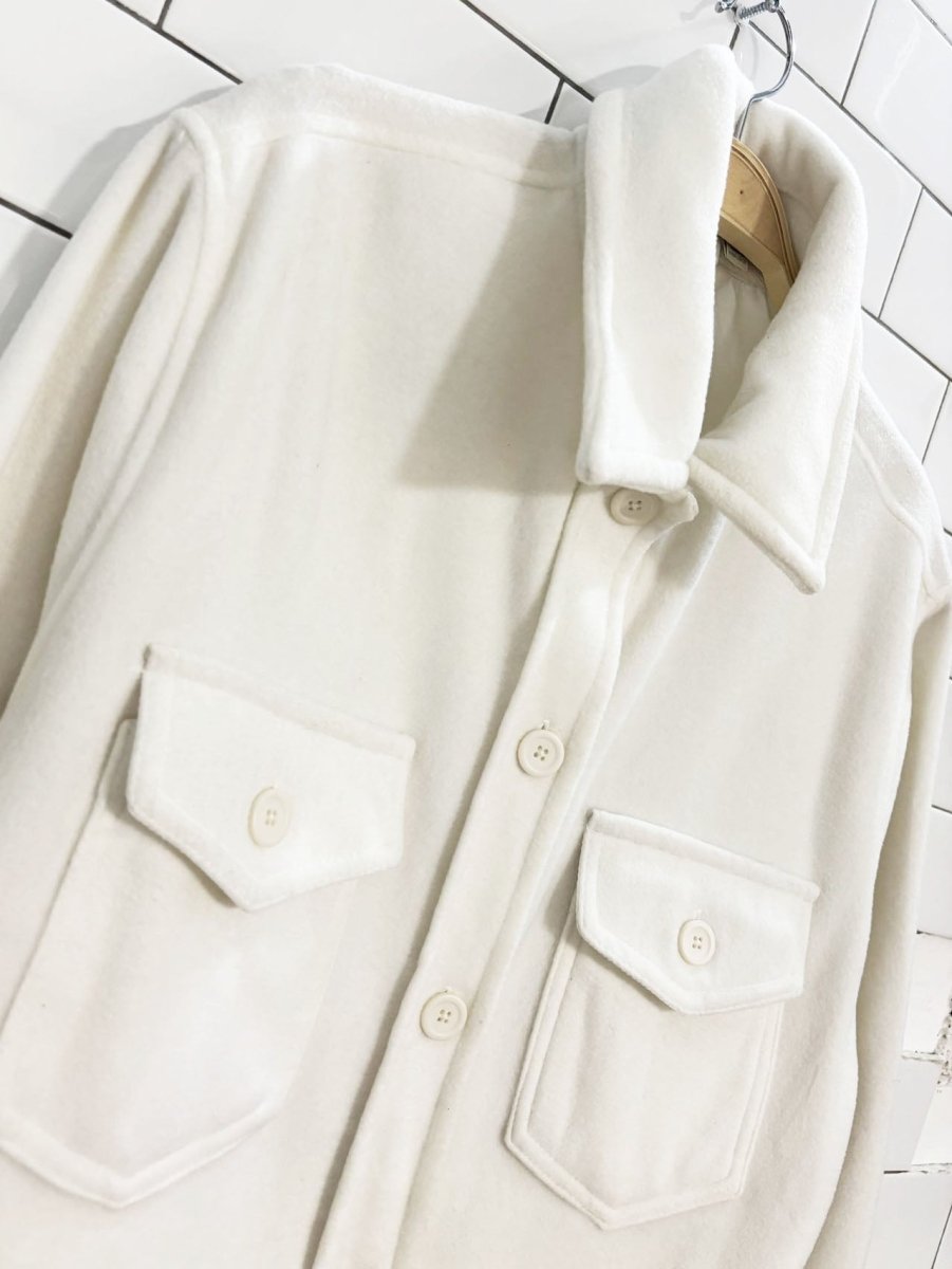 seven sisters fleece oversized shirt jacket - good market thrift store