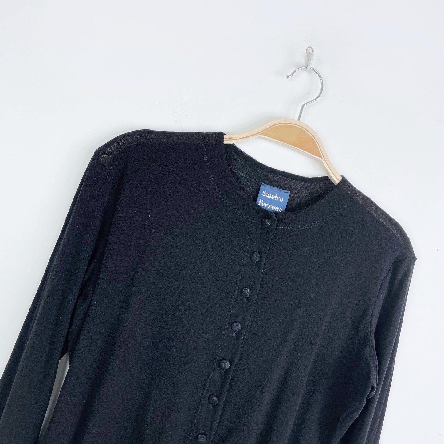 vintage sandro ferrone sheer cardigan top
