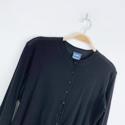 vintage sandro ferrone sheer cardigan top