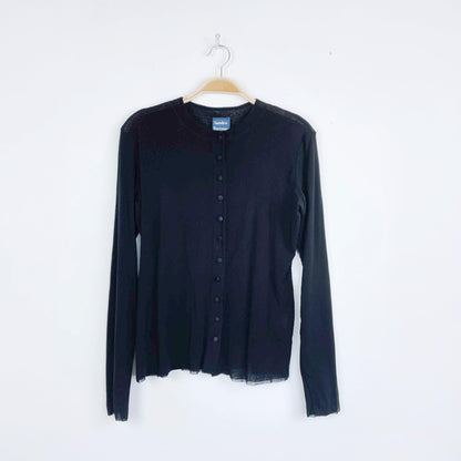 vintage sandro ferrone sheer cardigan top