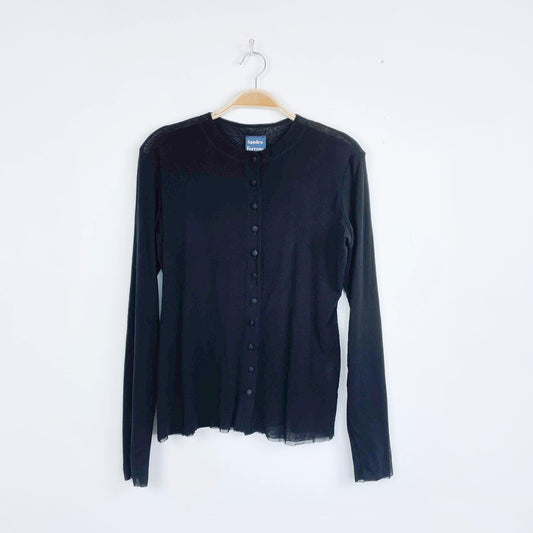 vintage sandro ferrone sheer cardigan top