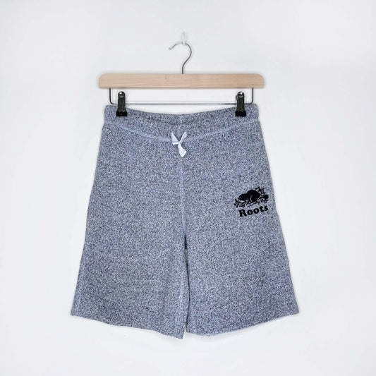 roots custom salt & pepper sweat shorts - size 14